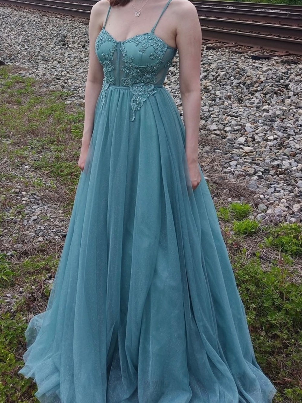 Sea Foam Green/Blue Gown